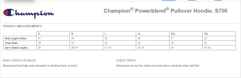 Sizing Chart